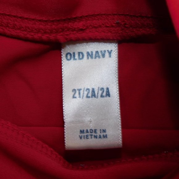 Old Navy 2T Boys Red Swim Trunks Rash Guard Shirt - Picture 7 of 8